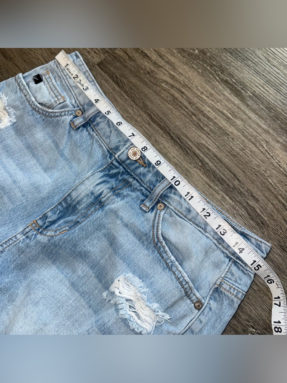 KanCan High Rise Ripped Boyfriend Mom Jeans Style KC9176L Size 7/27 100% Cotton - Picture 7 of 10